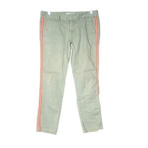 Nili Lotan Womens Pants Green East Hampton Mid Rise Side Stripe Stretch 2